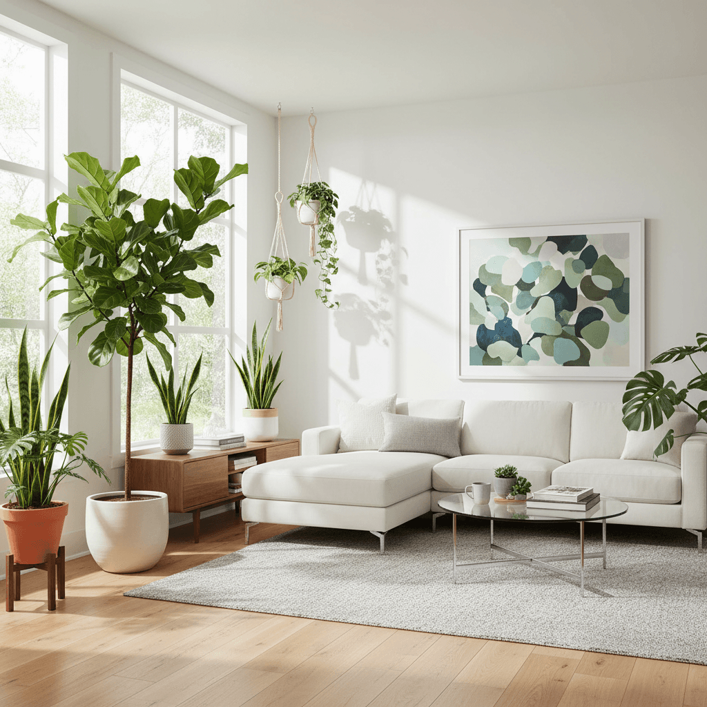 Plantas de interior en hogar