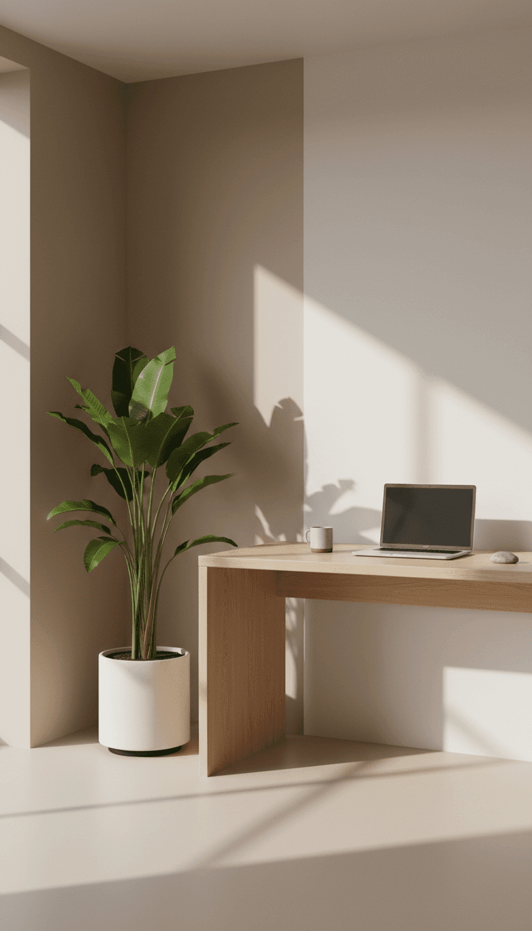 Planta grande en espacio comercial