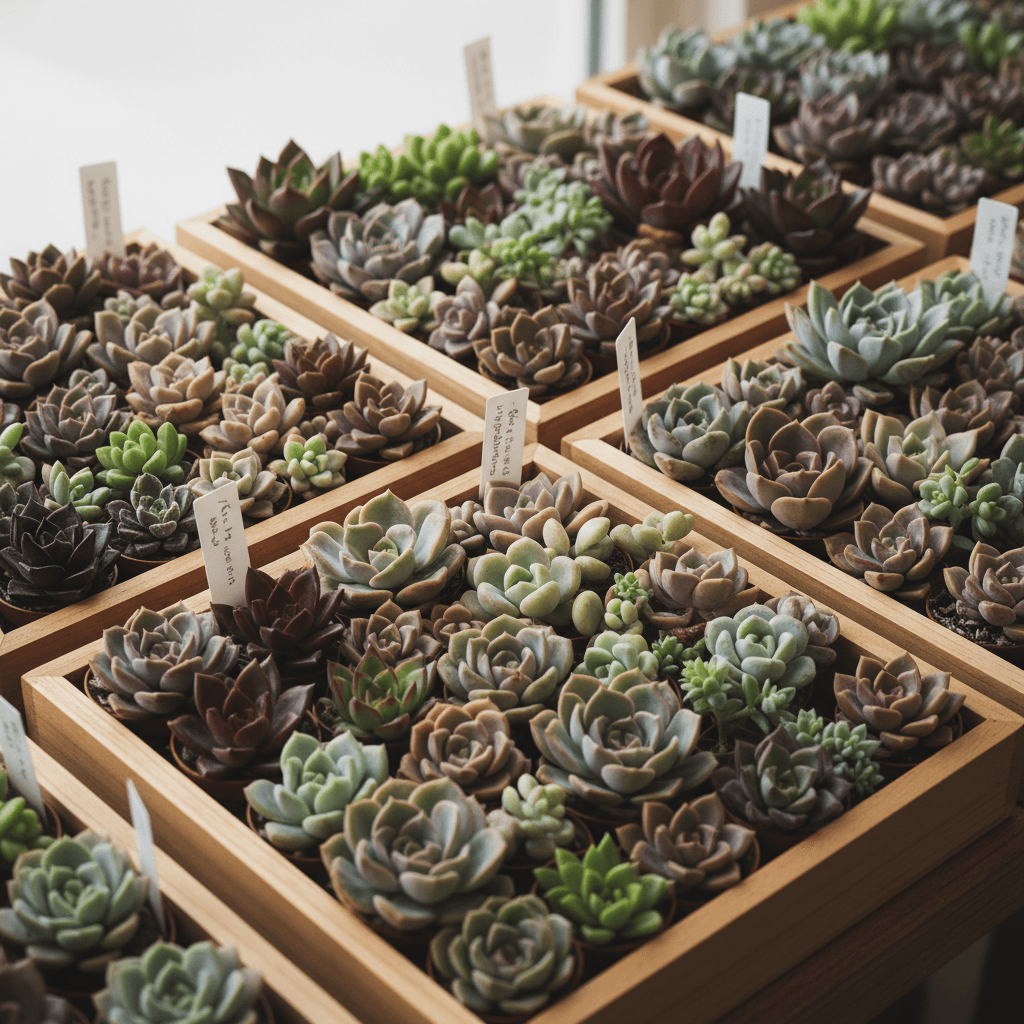 Suculentas en macetas decorativas